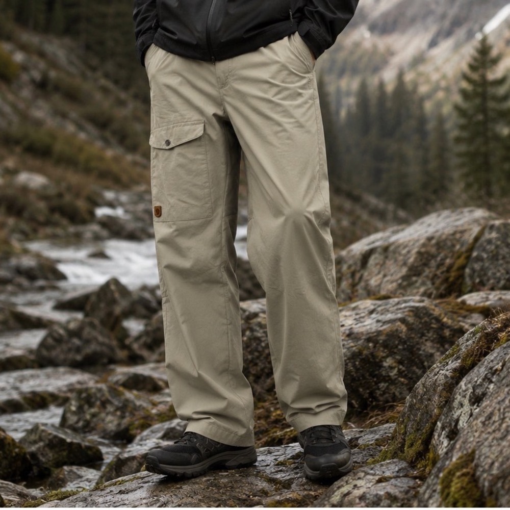 Fjallraven Greenland Jeans Mens 38-39 Regular Sand G-1000 Hiking Trousers 81871R